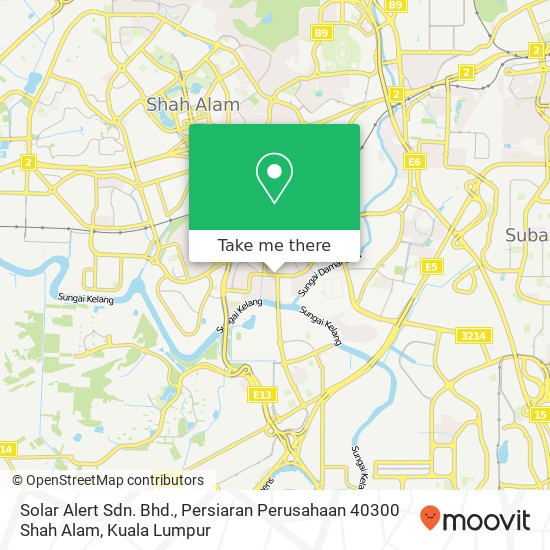 Solar Alert Sdn. Bhd., Persiaran Perusahaan 40300 Shah Alam map