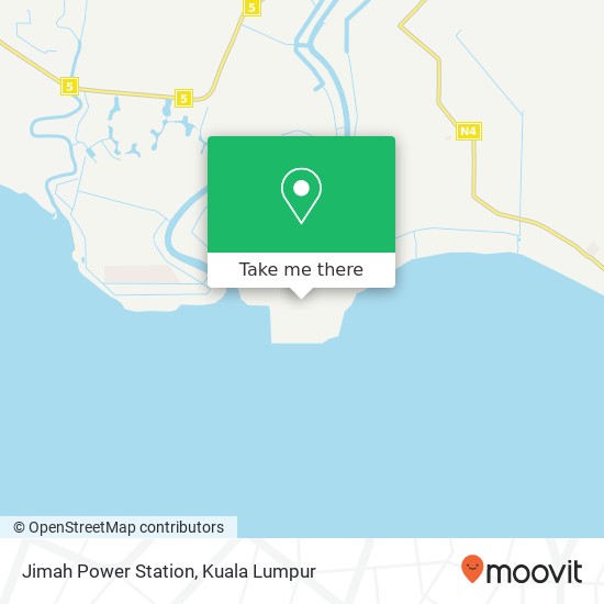 Jimah Power Station map