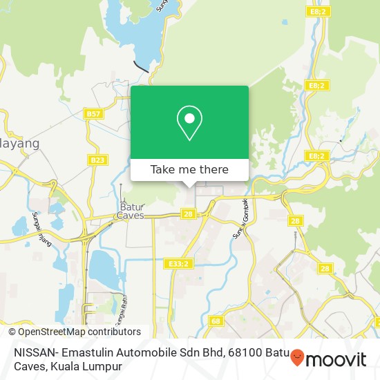 Peta NISSAN- Emastulin Automobile Sdn Bhd, 68100 Batu Caves
