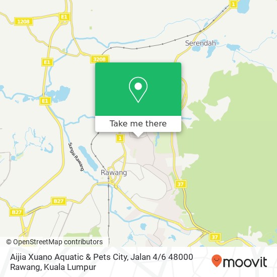 Aijia Xuano Aquatic & Pets City, Jalan 4 / 6 48000 Rawang map