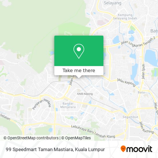 99 Speedmart Taman Mastiara map