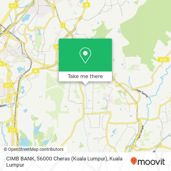Peta CIMB BANK, 56000 Cheras (Kuala Lumpur)