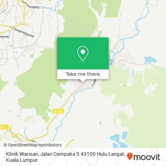 Klinik Warisan, Jalan Cempaka 3 43100 Hulu Langat map