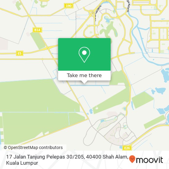 Peta 17 Jalan Tanjung Pelepas 30 / 205, 40400 Shah Alam