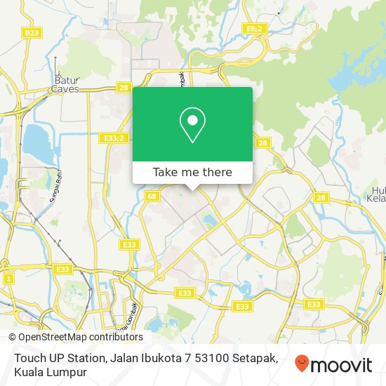 Peta Touch UP Station, Jalan Ibukota 7 53100 Setapak