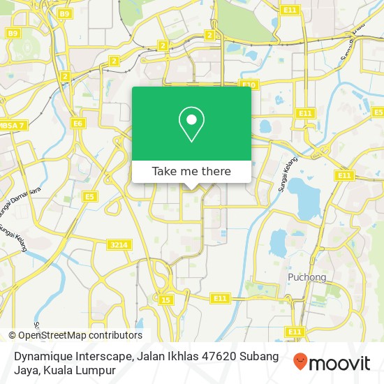 Peta Dynamique Interscape, Jalan Ikhlas 47620 Subang Jaya