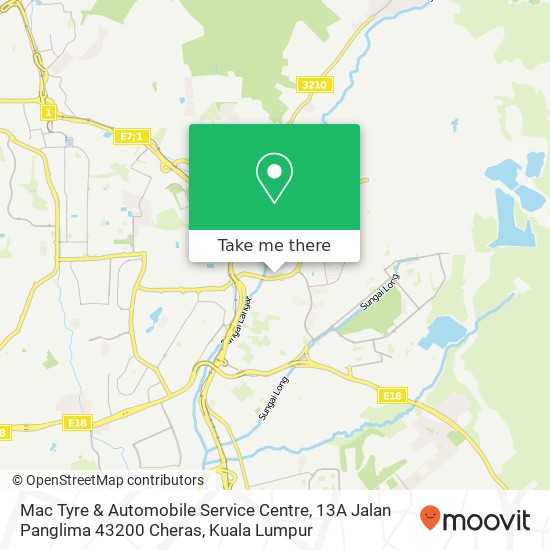 Mac Tyre & Automobile Service Centre, 13A Jalan Panglima 43200 Cheras map