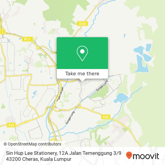 Sin Hup Lee Stationery, 12A Jalan Temenggung 3 / 9 43200 Cheras map