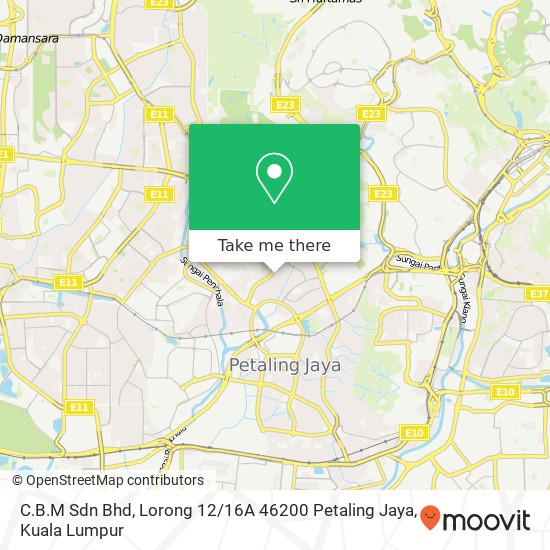 C.B.M Sdn Bhd, Lorong 12 / 16A 46200 Petaling Jaya map