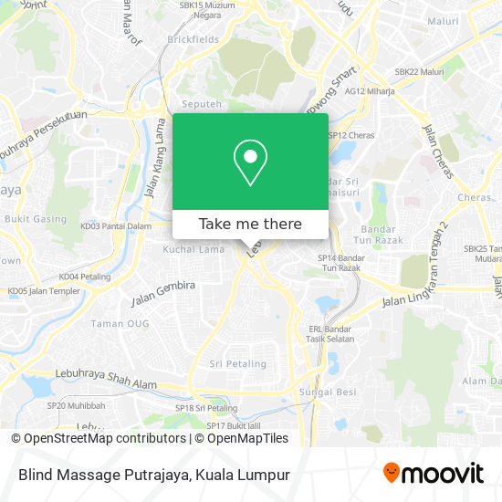 Peta Blind Massage Putrajaya