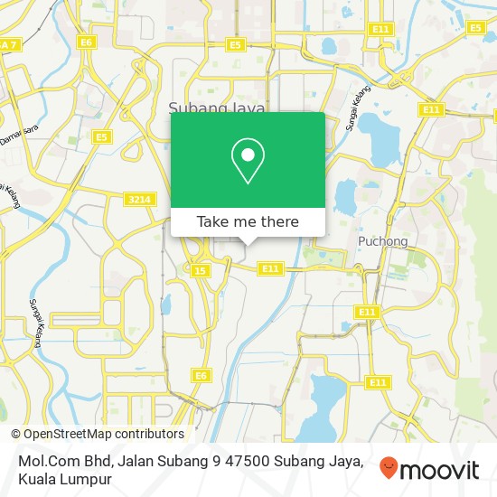 Mol.Com Bhd, Jalan Subang 9 47500 Subang Jaya map