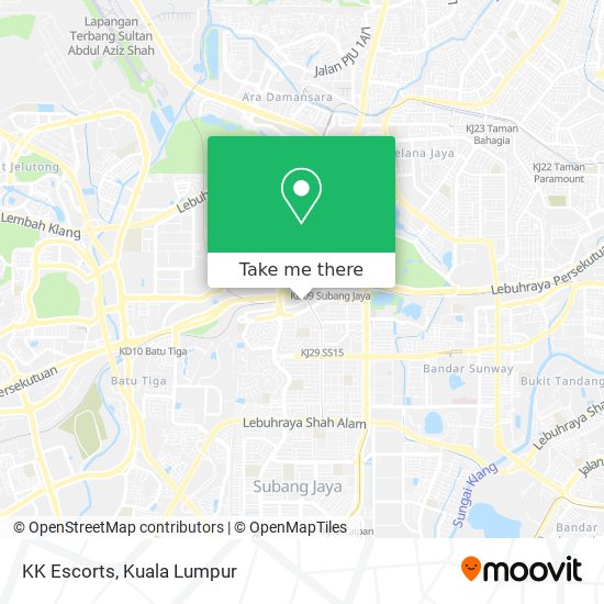 KK Escorts map