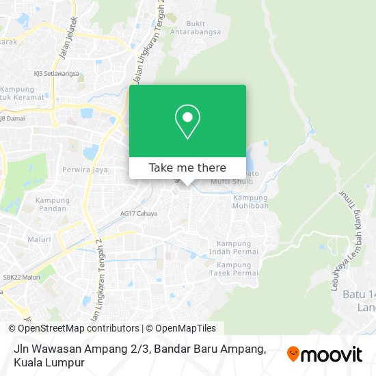 Peta Jln Wawasan Ampang 2 / 3, Bandar Baru Ampang