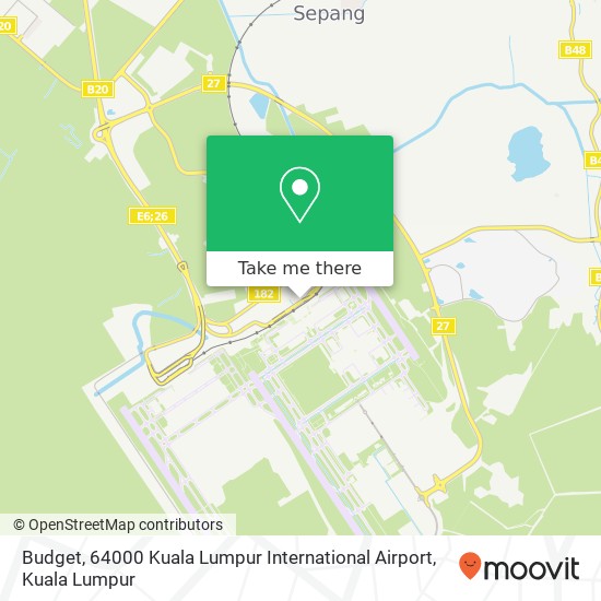 Budget, 64000 Kuala Lumpur International Airport map