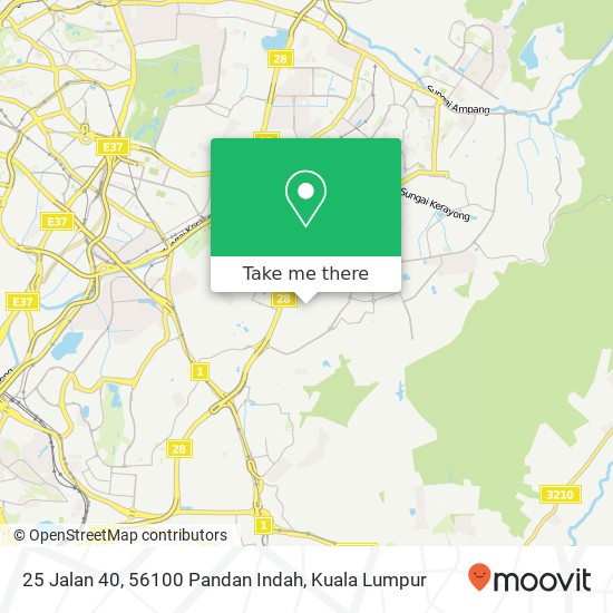 Peta 25 Jalan 40, 56100 Pandan Indah