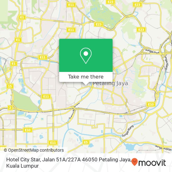 Hotel City Star, Jalan 51A / 227A 46050 Petaling Jaya map