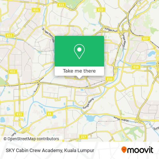 SKY Cabin Crew Academy map