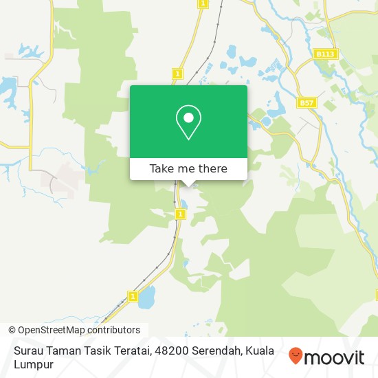 Surau Taman Tasik Teratai, 48200 Serendah map