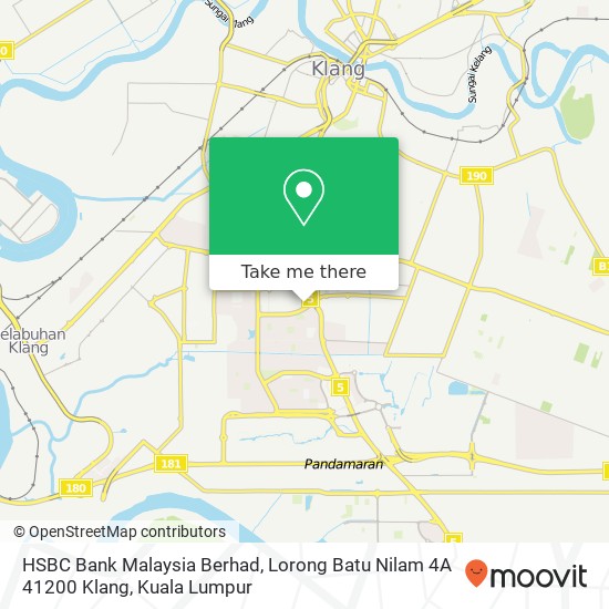 HSBC Bank Malaysia Berhad, Lorong Batu Nilam 4A 41200 Klang map