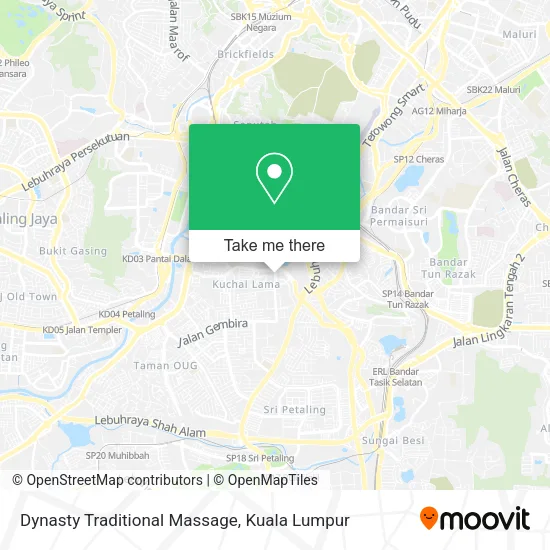 Dynasty Traditional Massage map