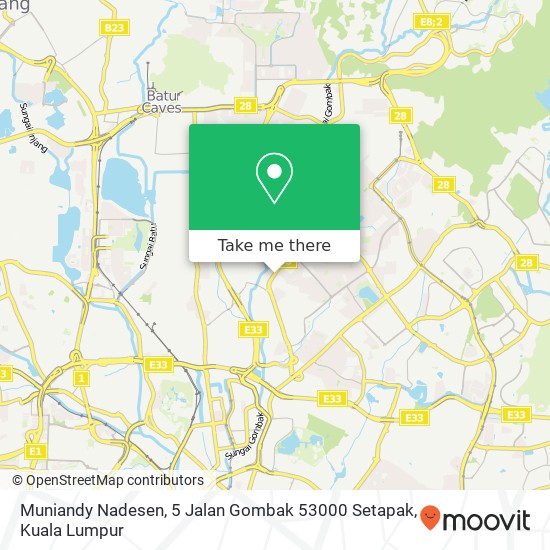 Muniandy Nadesen, 5 Jalan Gombak 53000 Setapak map