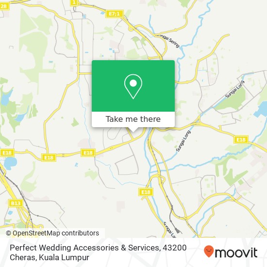 Perfect Wedding Accessories & Services, 43200 Cheras map