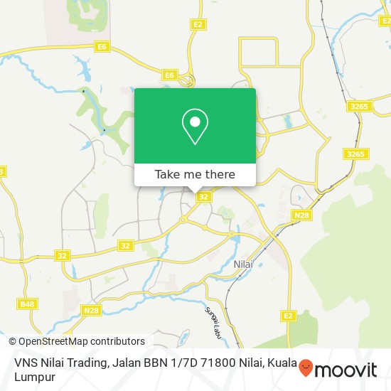 VNS Nilai Trading, Jalan BBN 1 / 7D 71800 Nilai map