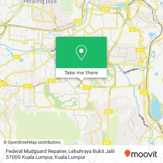 Peta Federal Mudguard Repairer, Lebuhraya Bukit Jalil 57000 Kuala Lumpur