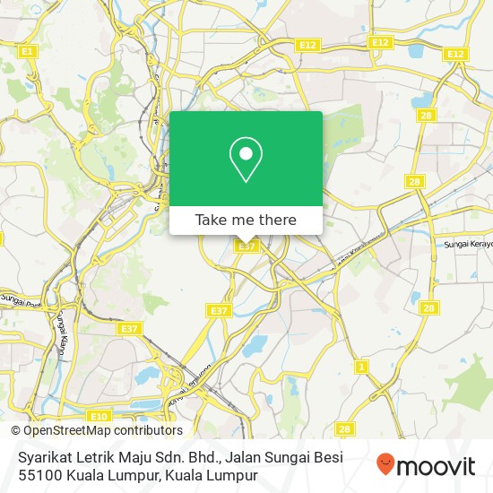 Syarikat Letrik Maju Sdn. Bhd., Jalan Sungai Besi 55100 Kuala Lumpur map