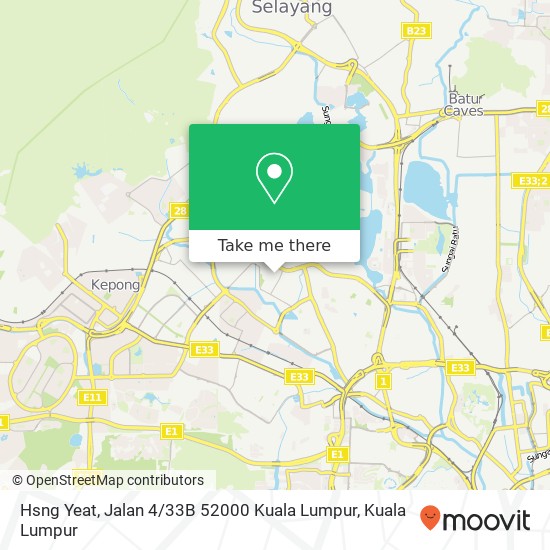 Hsng Yeat, Jalan 4 / 33B 52000 Kuala Lumpur map