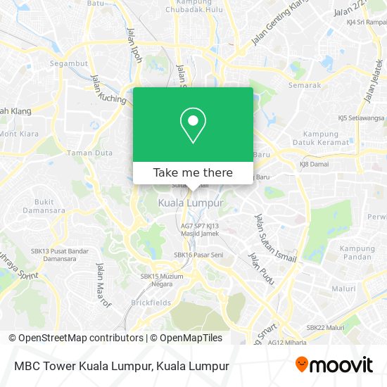 Peta MBC Tower Kuala Lumpur