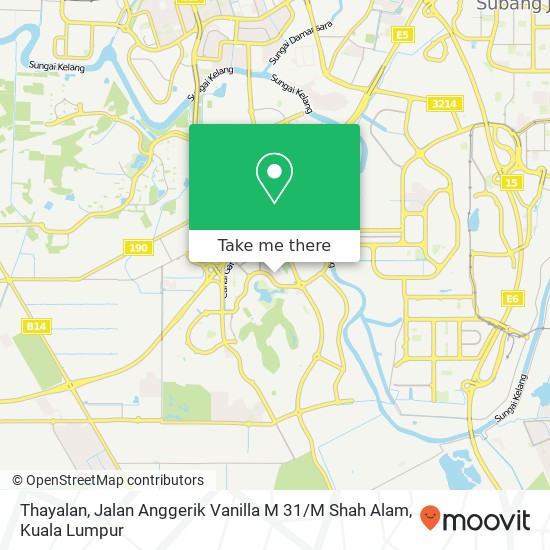 Peta Thayalan, Jalan Anggerik Vanilla M 31 / M Shah Alam