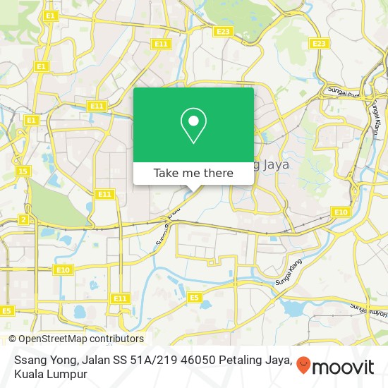 Ssang Yong, Jalan SS 51A / 219 46050 Petaling Jaya map