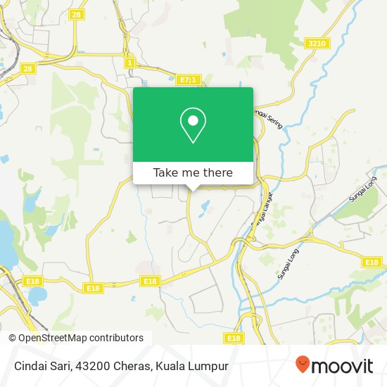 Peta Cindai Sari, 43200 Cheras