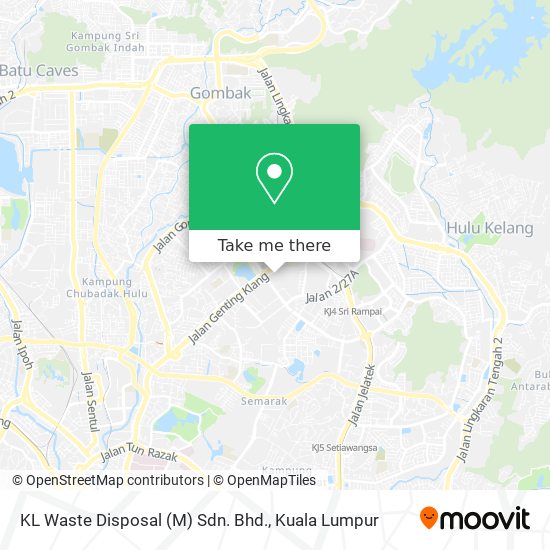 Peta KL Waste Disposal (M) Sdn. Bhd.