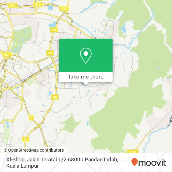 Peta Xl-Shop, Jalan Teratai 1 / 2 68000 Pandan Indah