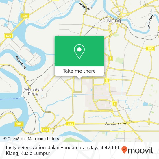 Instyle Renovation, Jalan Pandamaran Jaya 4 42000 Klang map