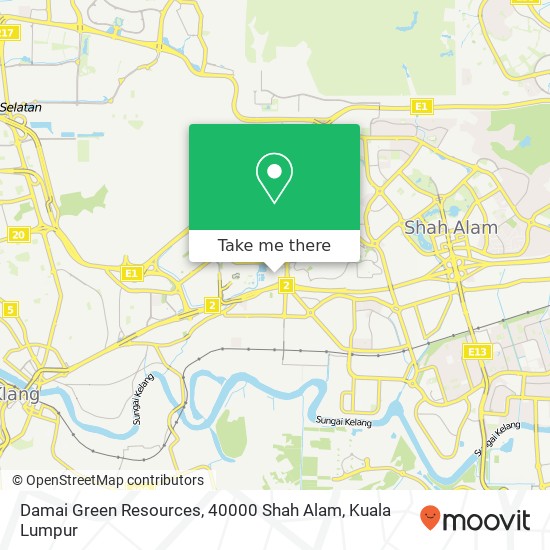 Damai Green Resources, 40000 Shah Alam map