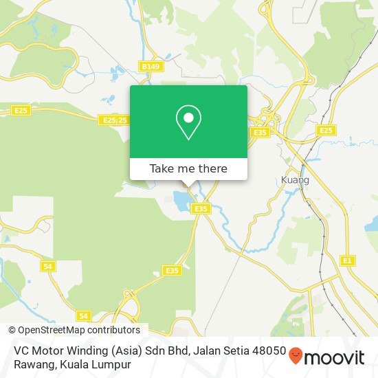 VC Motor Winding (Asia) Sdn Bhd, Jalan Setia 48050 Rawang map