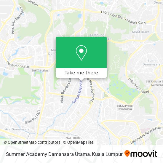 Summer Academy Damansara Utama map