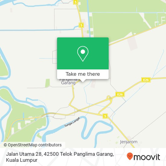 Peta Jalan Utama 28, 42500 Telok Panglima Garang