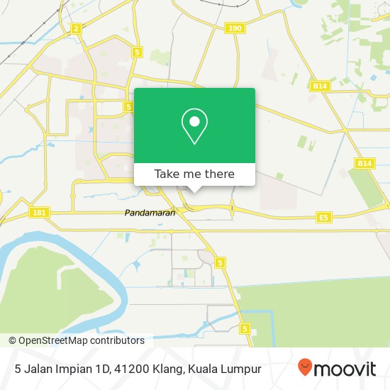 Peta 5 Jalan Impian 1D, 41200 Klang