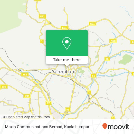 Maxis Communications Berhad map