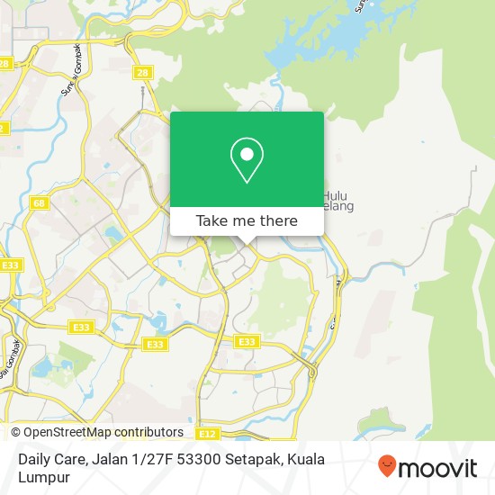 Daily Care, Jalan 1 / 27F 53300 Setapak map