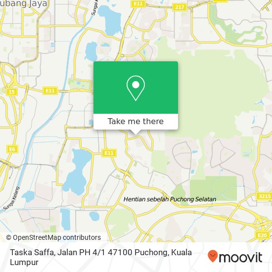 Peta Taska Saffa, Jalan PH 4 / 1 47100 Puchong