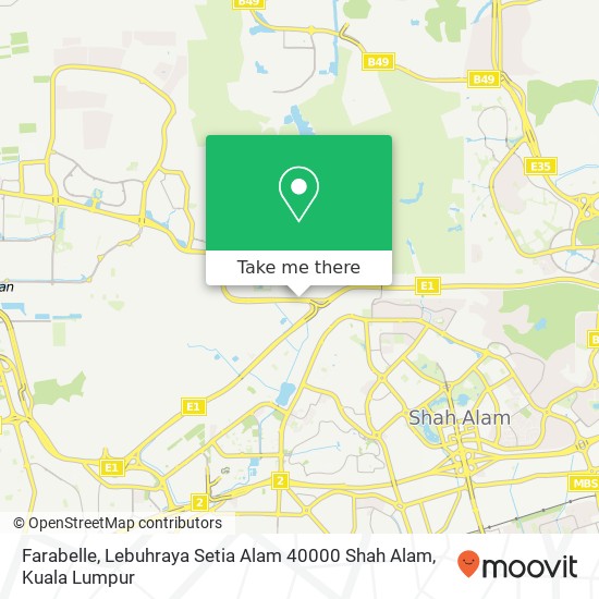 Peta Farabelle, Lebuhraya Setia Alam 40000 Shah Alam