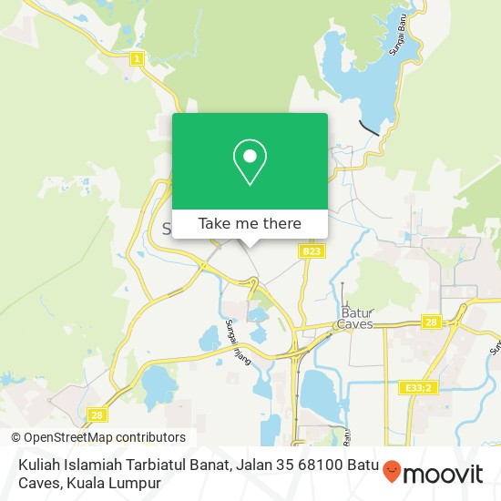 Kuliah Islamiah Tarbiatul Banat, Jalan 35 68100 Batu Caves map