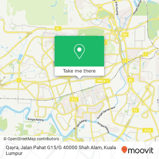 Peta Qayra, Jalan Pahat G15 / G 40000 Shah Alam