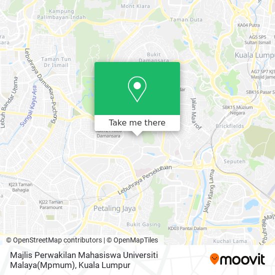 Peta Majlis Perwakilan Mahasiswa Universiti Malaya(Mpmum)