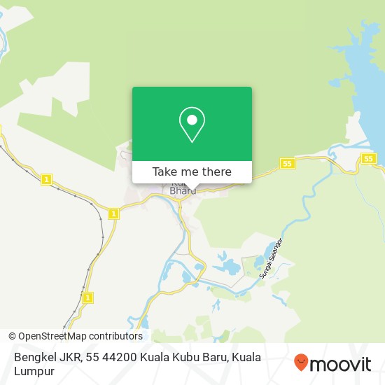 Bengkel JKR, 55 44200 Kuala Kubu Baru map